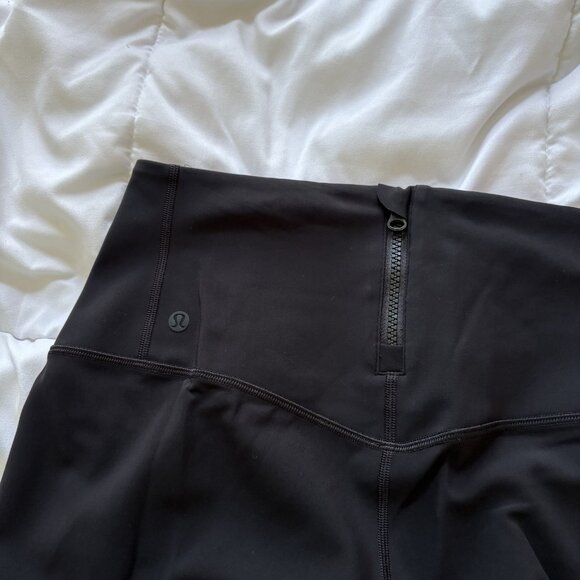 Lululemon Womens Leggings Black Yoga Zipper Back Ankle Workout Gym Training - Picture 6 of 7
